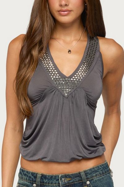 Edikted Brise Studded Draped Top