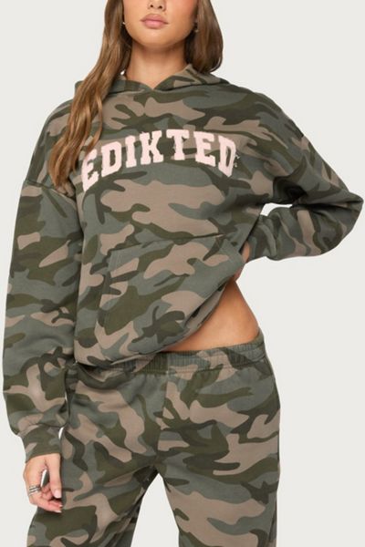 Edikted Camo Girl Hoodie