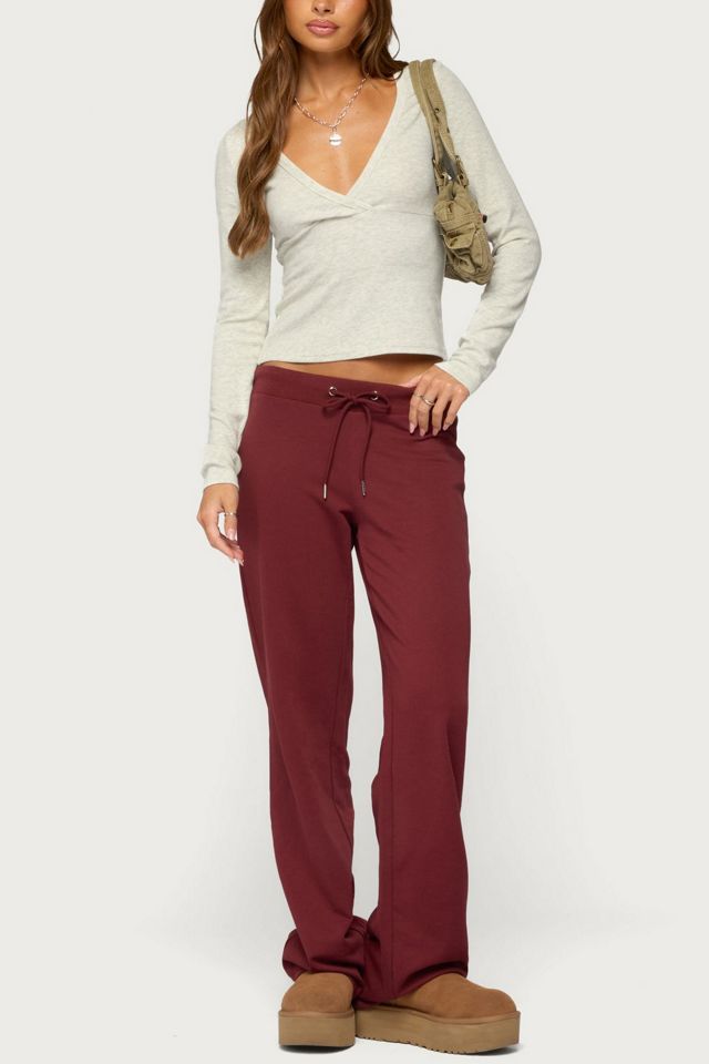 Edikted Doron V Neck Long Sleeve Top #1