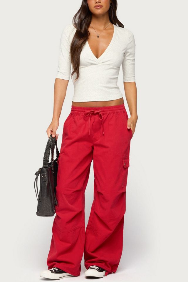 Edikted Garla V Neck Three-Quarter Sleeve Top #1