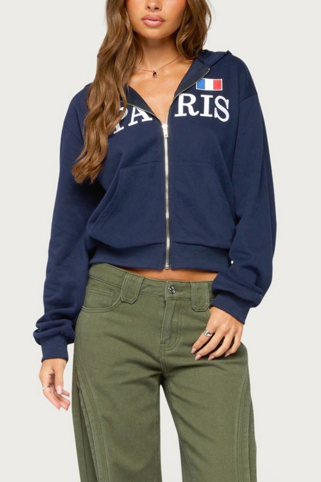 Edikted Paris Zip Up Hoodie #3