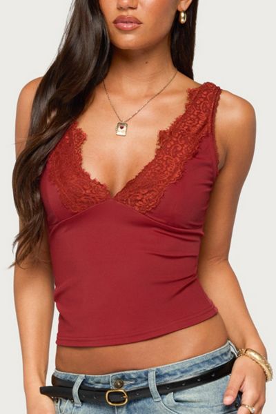 Edikted Rali Lacey V Neck Top