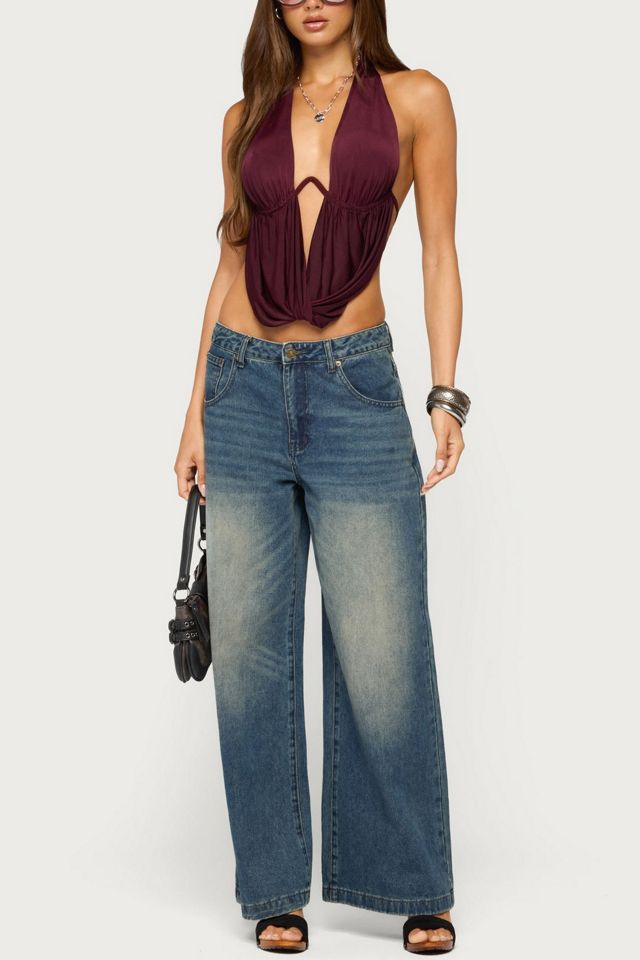 Edikted Eina Cowl Neck Halter Top #1