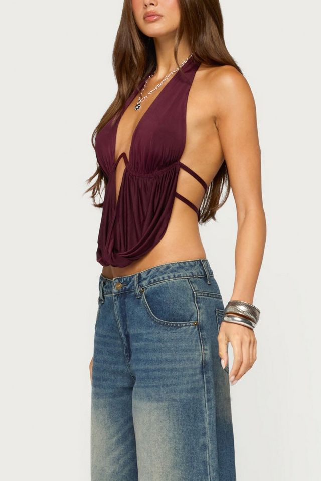 Edikted Eina Cowl Neck Halter Top #3