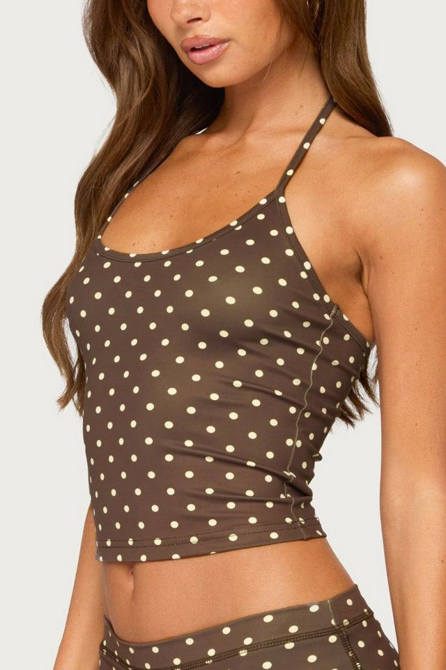 Edikted Lisah Polka Dot Halter Top #2