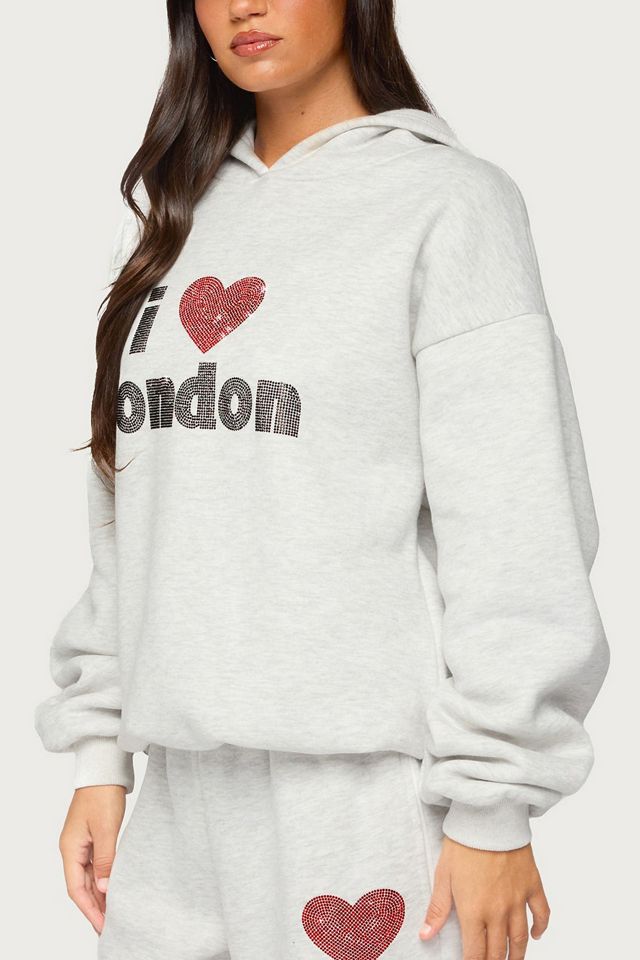 Edikted London Obsessed Rhinestone Hoodie #2