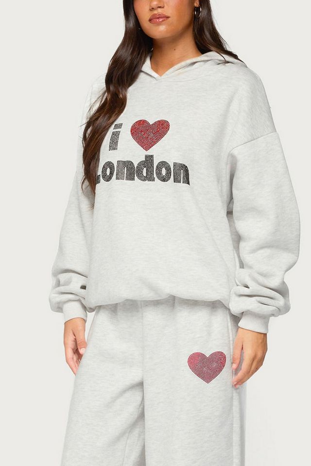 Edikted London Obsessed Rhinestone Hoodie #3