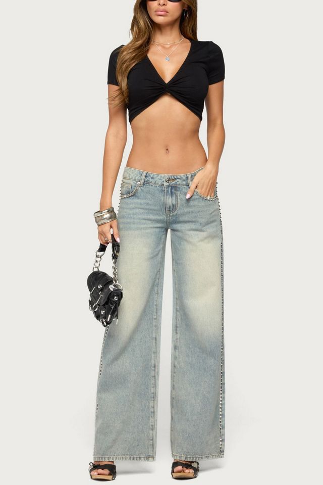 Edikted Neila Twist Front Cropped Top #1