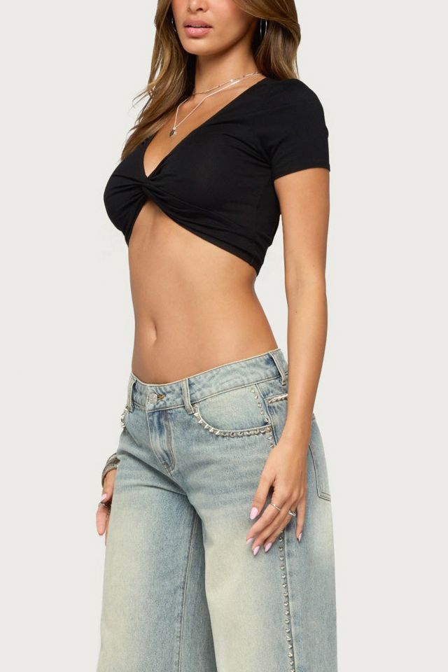 Edikted Neila Twist Front Cropped Top #3