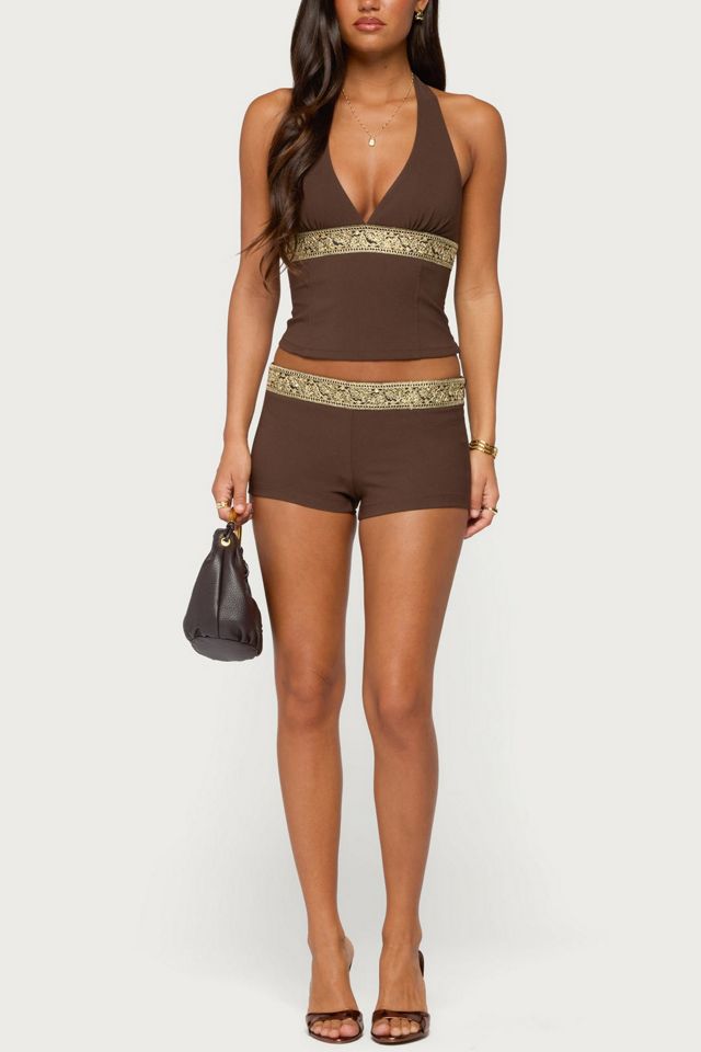 Edikted Jasia Sequin Halter Top #1