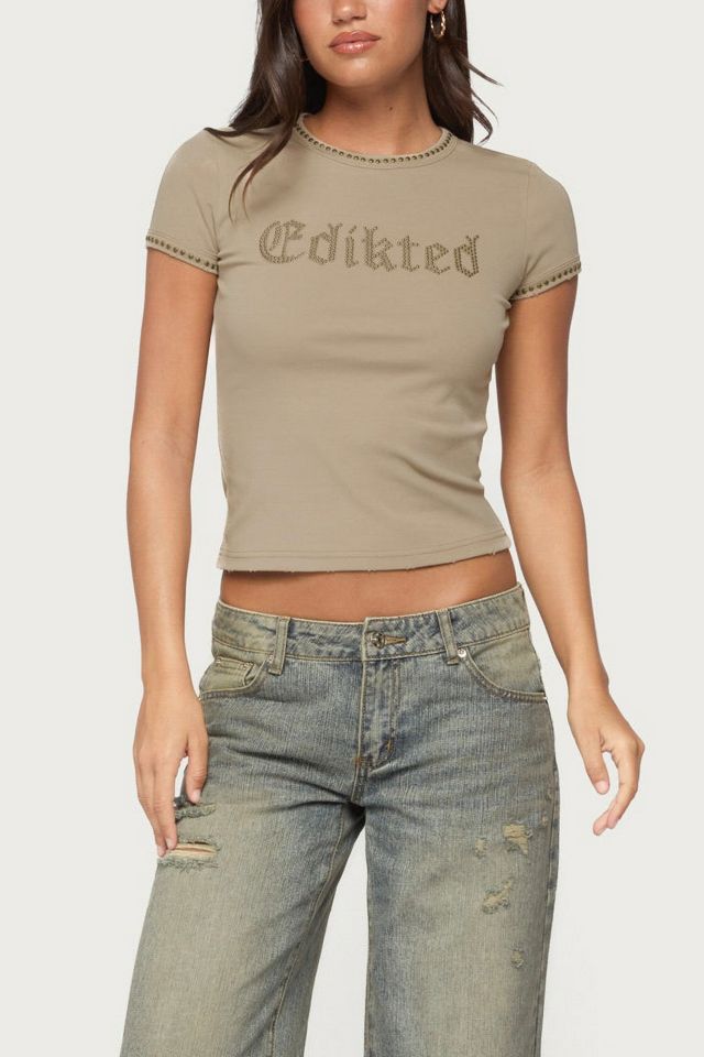 Edikted Edikted Studded T Shirt #3