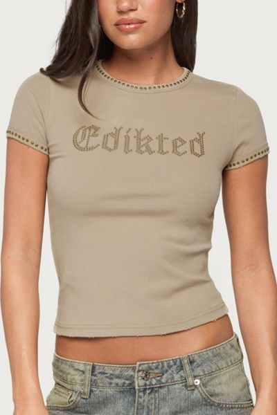 Edikted Edikted Studded T Shirt