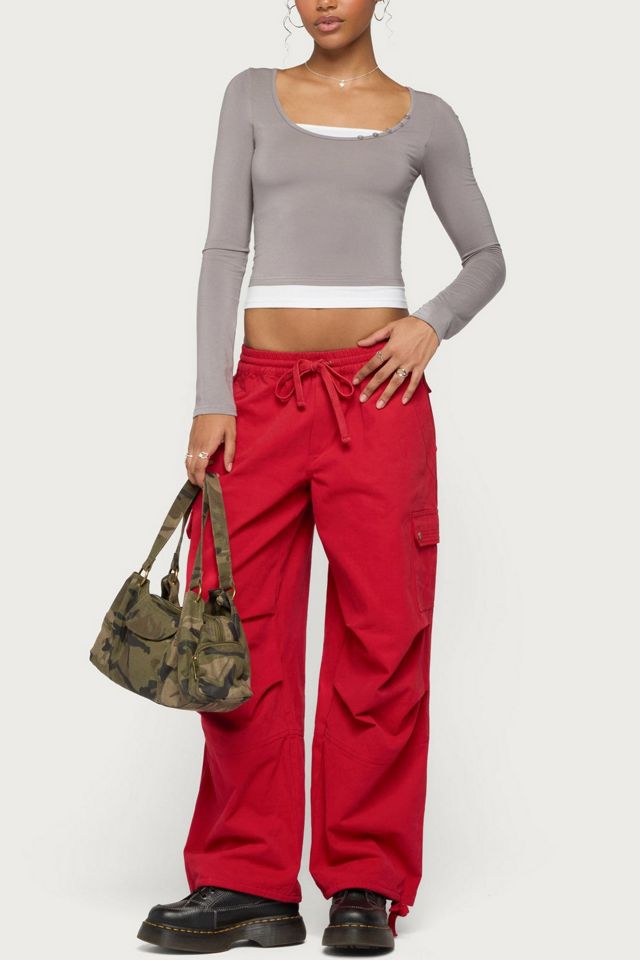 Edikted Maira Long Sleeve Constrast Layered Top #1
