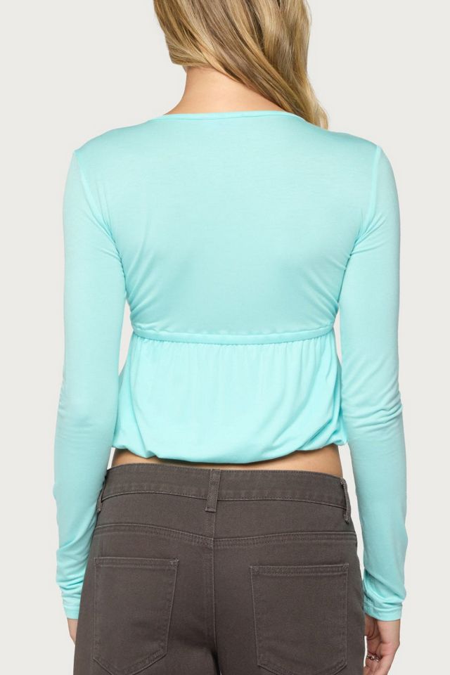 Edikted Gelia Long Sleeve Babydoll Top #4