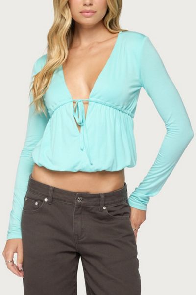 Edikted Gelia Long Sleeve Babydoll Top