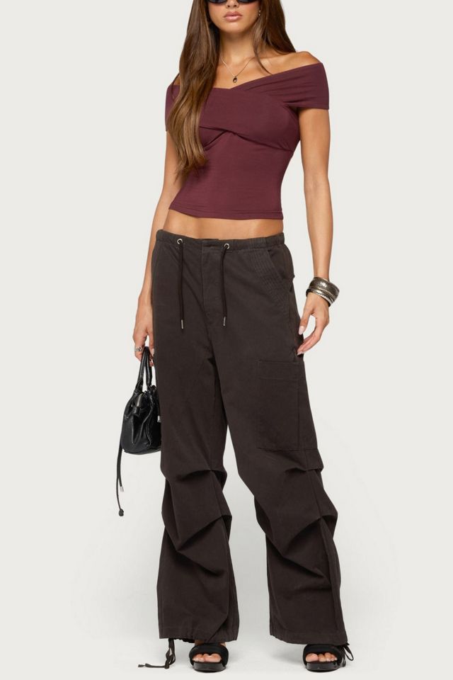 Edikted Kamrynn Off Shoulder Wrap Top #1