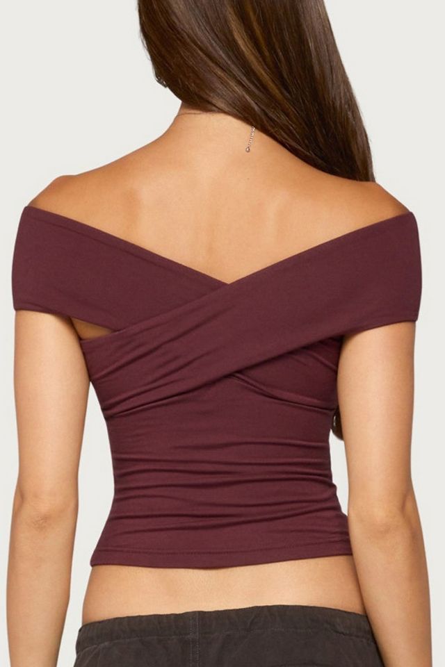 Edikted Kamrynn Off Shoulder Wrap Top #4