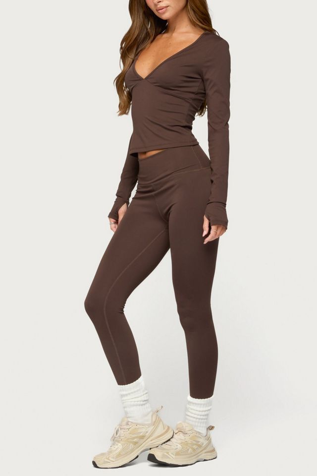 Edikted Seana Long Sleeve V Neck Top #1
