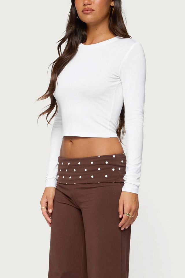Edikted Zali Long Sleeve Crop Top #3