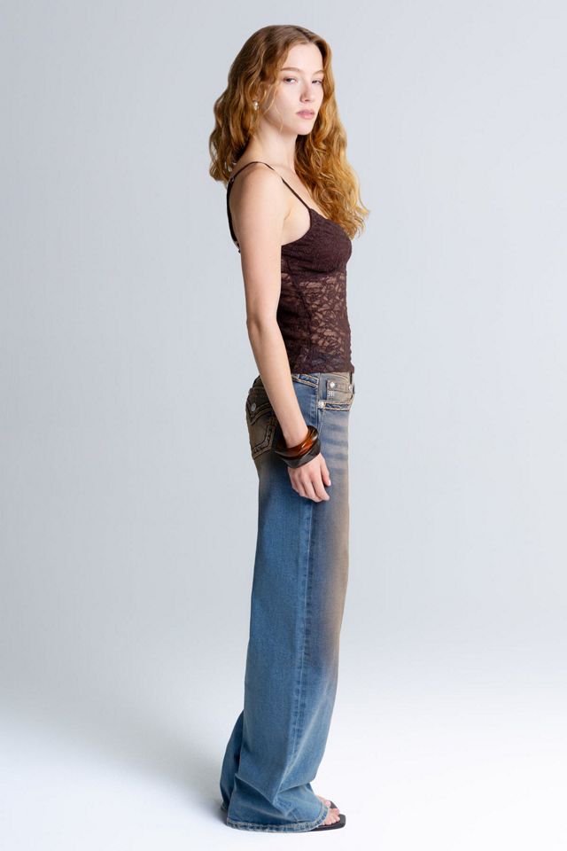 Miss Me Hudson Vintage Washed Wide Leg Jeans #4