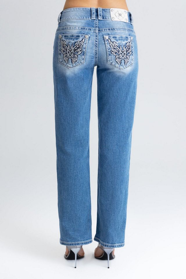 Miss Me Nomi Butterfly Slim Jeans #4