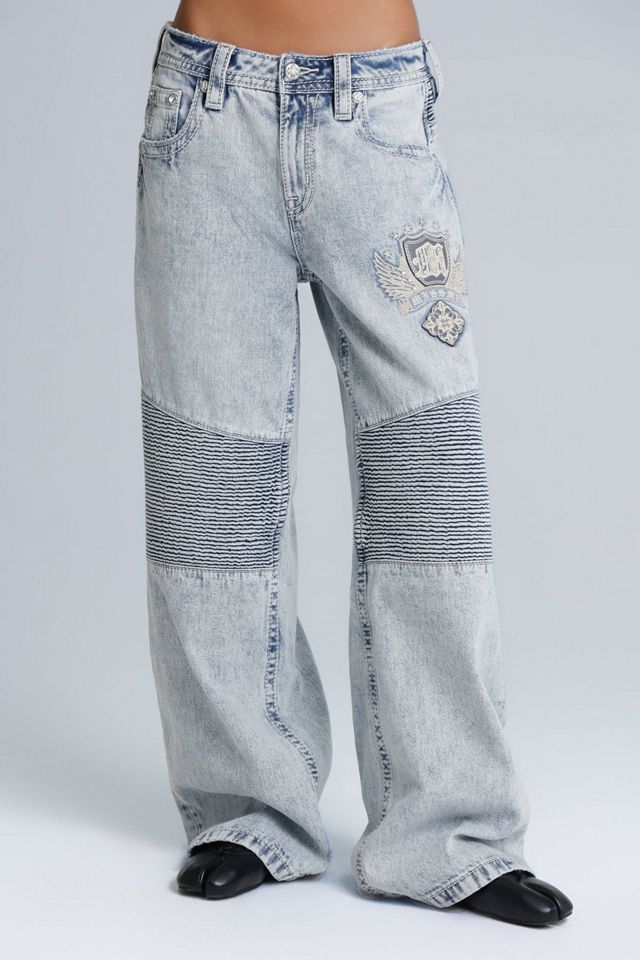 Miss Me Waverly Moto Baggy Wide Jeans #1