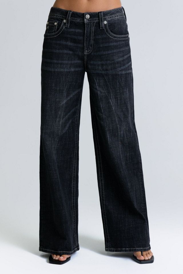 Miss Me Covet Embellished Baggy Wide Leg Jeans #4