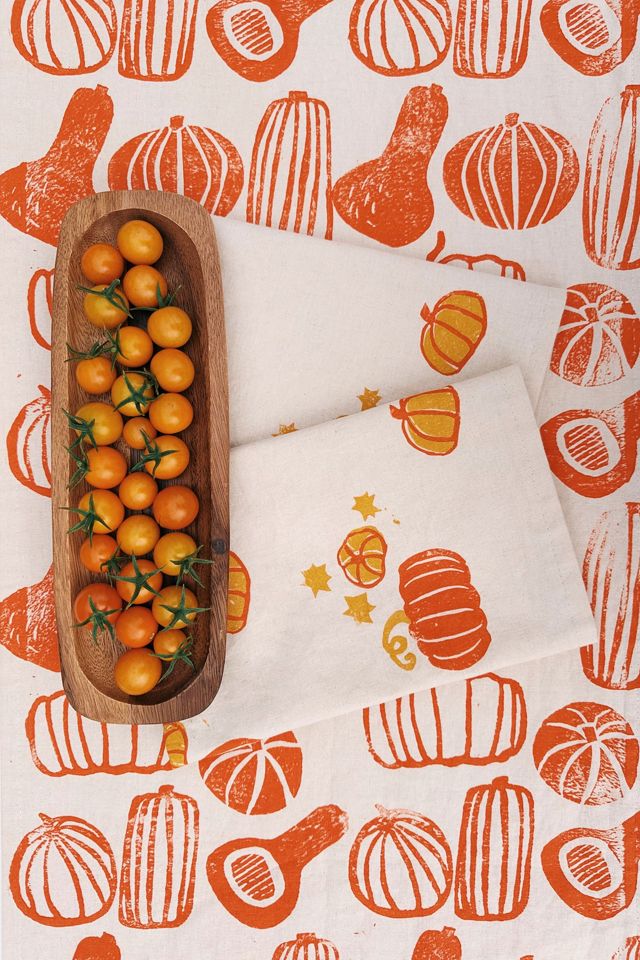 Julie Peach Block Printed Gourds Runner #1