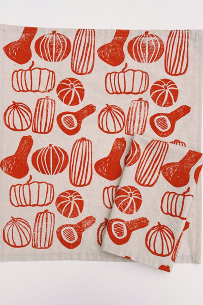 Julie Peach Block Printed Gourds Napkins