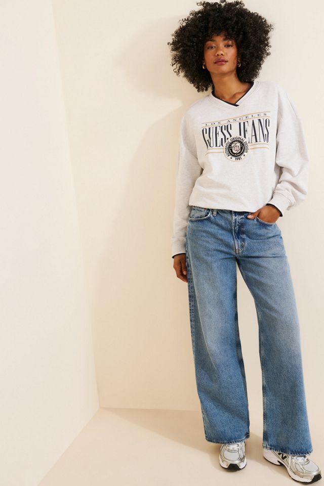 Guess Jeans Vintage V-Neck Sweatshirt #2