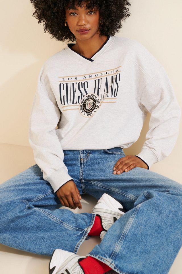 Guess Jeans Vintage V-Neck Sweatshirt #3