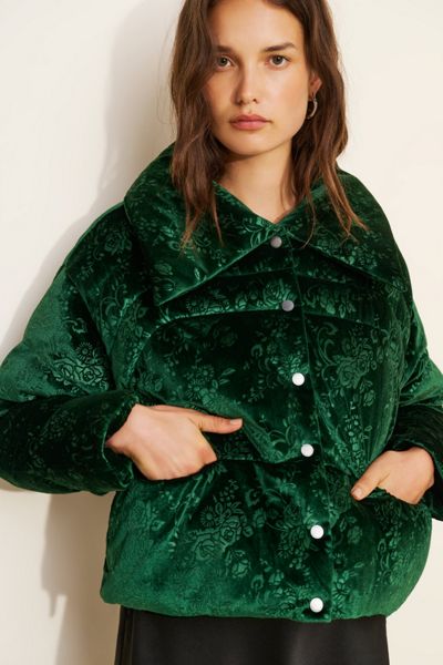 Noize Yasmin Velvet Puffer Jacket