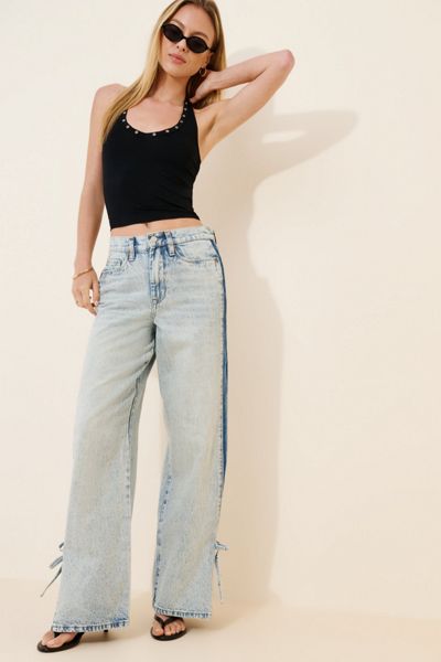 BLANKNYC High Rise Wide Leg Tie Jeans