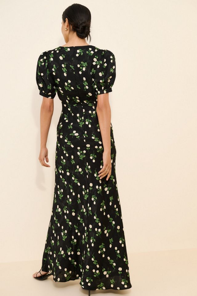 Lulu's Milan Puff Sleeve Maxi Dress #1