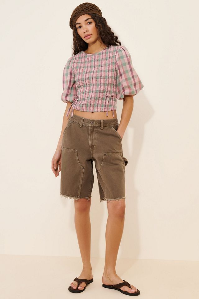 Native Youth Smocked Bodice Puff Sleeve Top #2