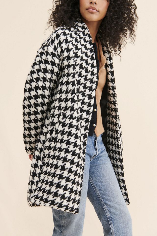 BLANKNYC Houndstooth Cocoon Coat #2