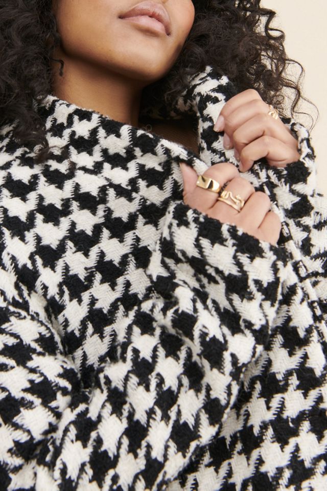 BLANKNYC Houndstooth Cocoon Coat #3