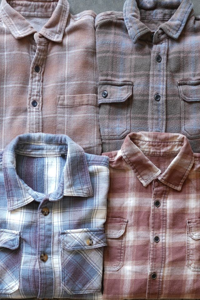 Vintage Bleach Washed Heavy Flannel #3