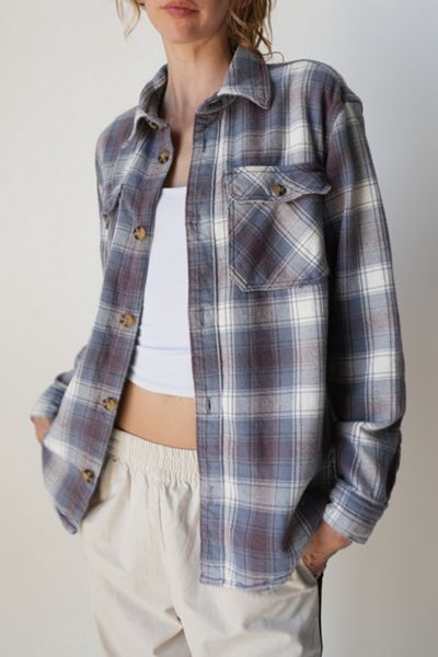 Vintage Bleach Washed Heavy Flannel