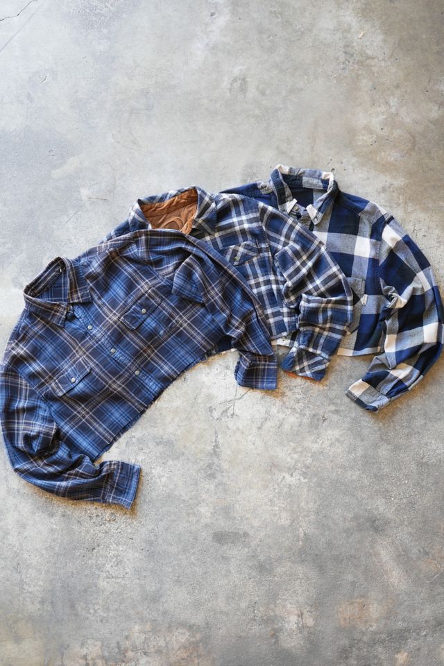 Vintage Cropped Flannel Shirt #2