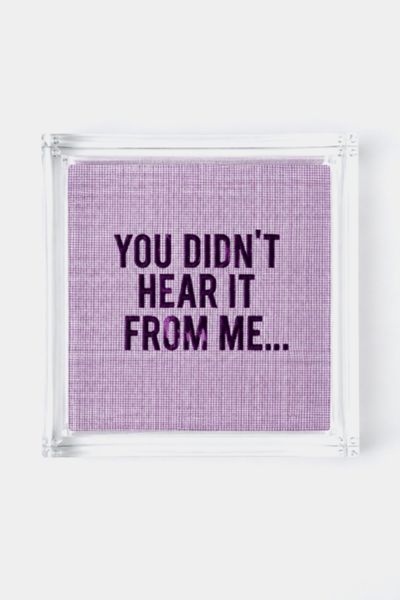 No Reservations You Didn't Hear It From Me Disposable Cocktail Napkin