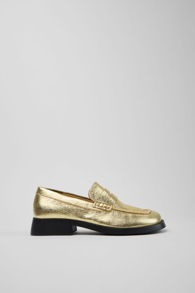 Camper Donna Nubuck Metallic Loafer #1