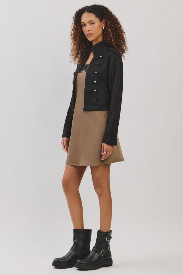 Personal Code Napoleon Suede Military Button Jacket #3