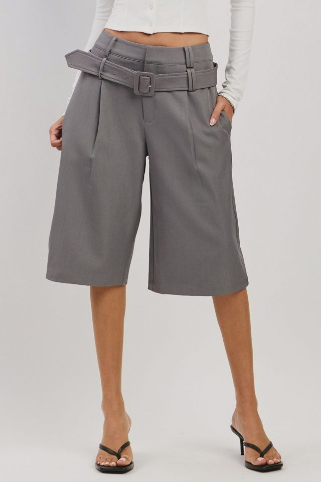 Personal Code Lena Woven Belted Bermuda Shorts #1