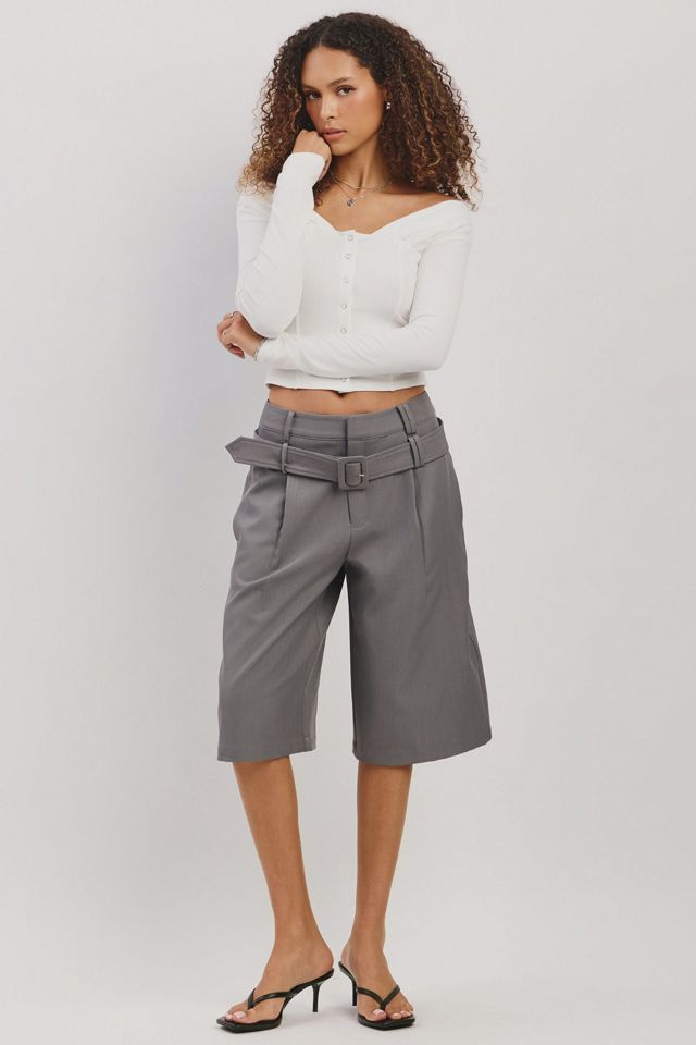 Personal Code Lena Woven Belted Bermuda Shorts #2