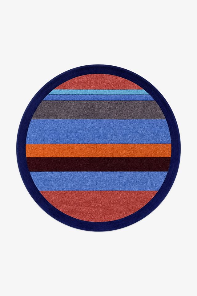 Jubi Color Study Round Hand-Tufted Wool Rug #1