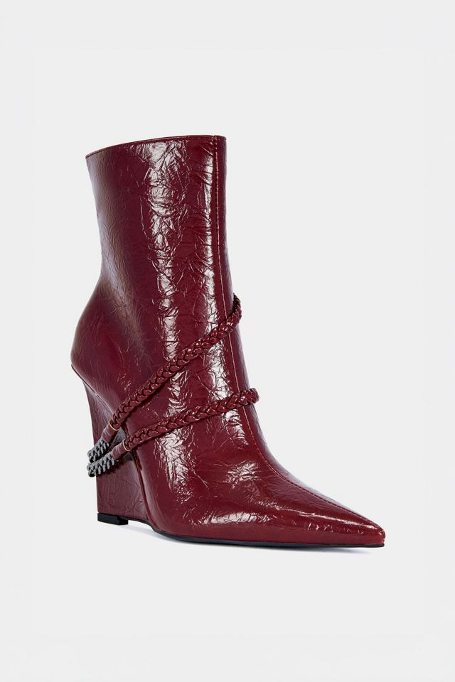 Azalea Wang Jacques Pointed Toe Wedge Bootie #1