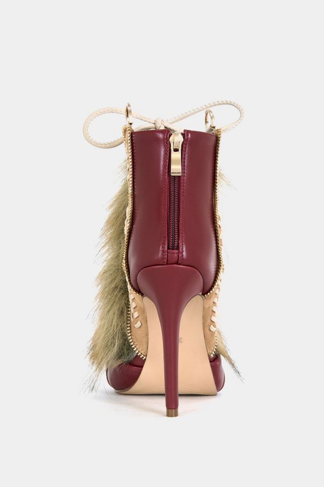 Azalea Wang Shainy Faux Fur Gladiator Heel #3