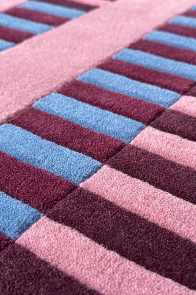 Jubi Interval Square Hand-Tufted Wool Rug #1