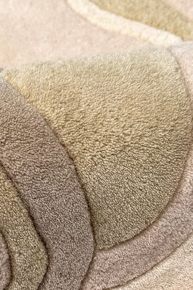 Jubi Rolling Tides Rectangular Hand-Tufted Wool Rug #1